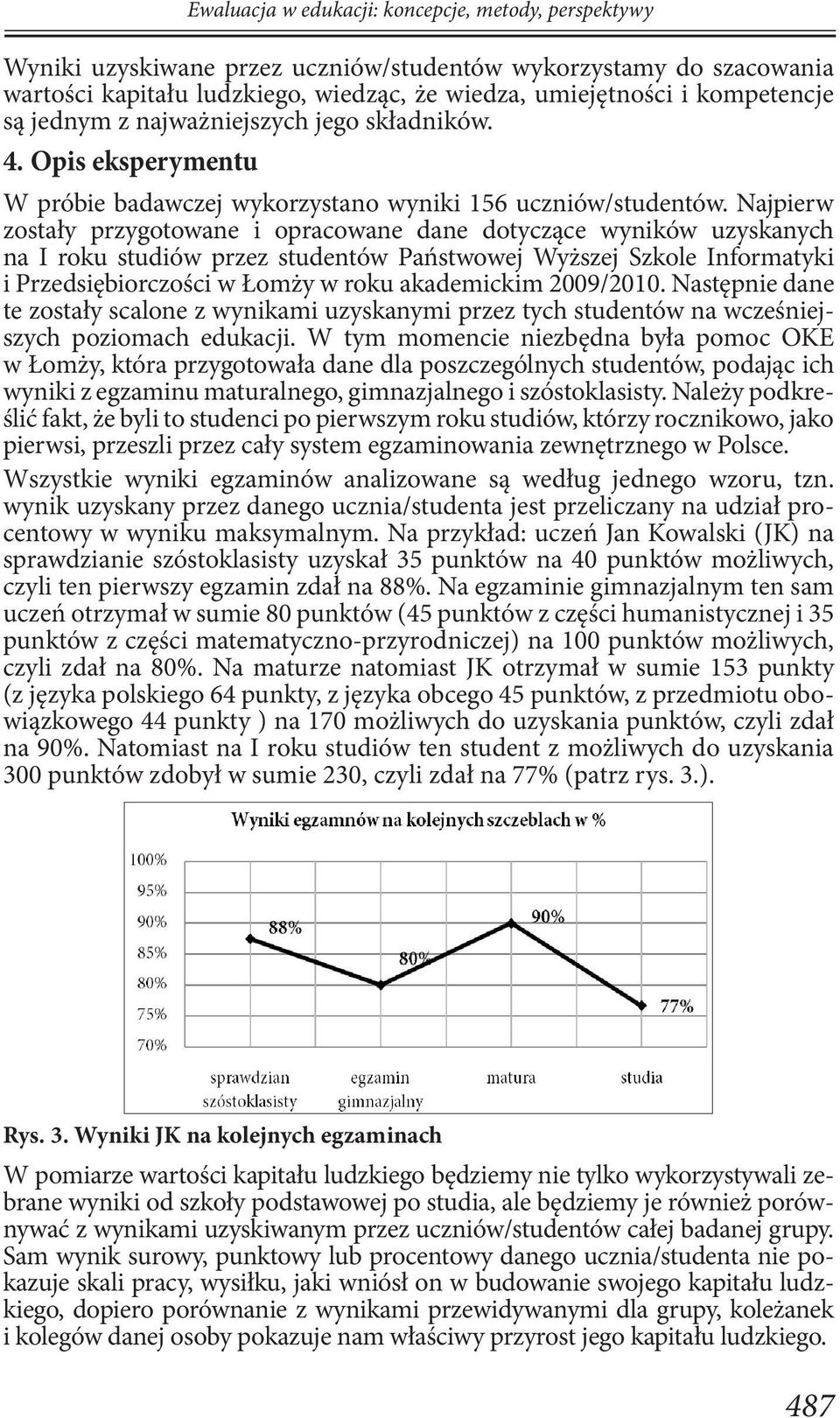 Najpierw zostały przygotowane i opracowane dane dotyczące wyników uzyskanych na I roku studiów przez studentów Państwowej Wyższej Szkole Informatyki i Przedsiębiorczości w Łomży w roku akademickim