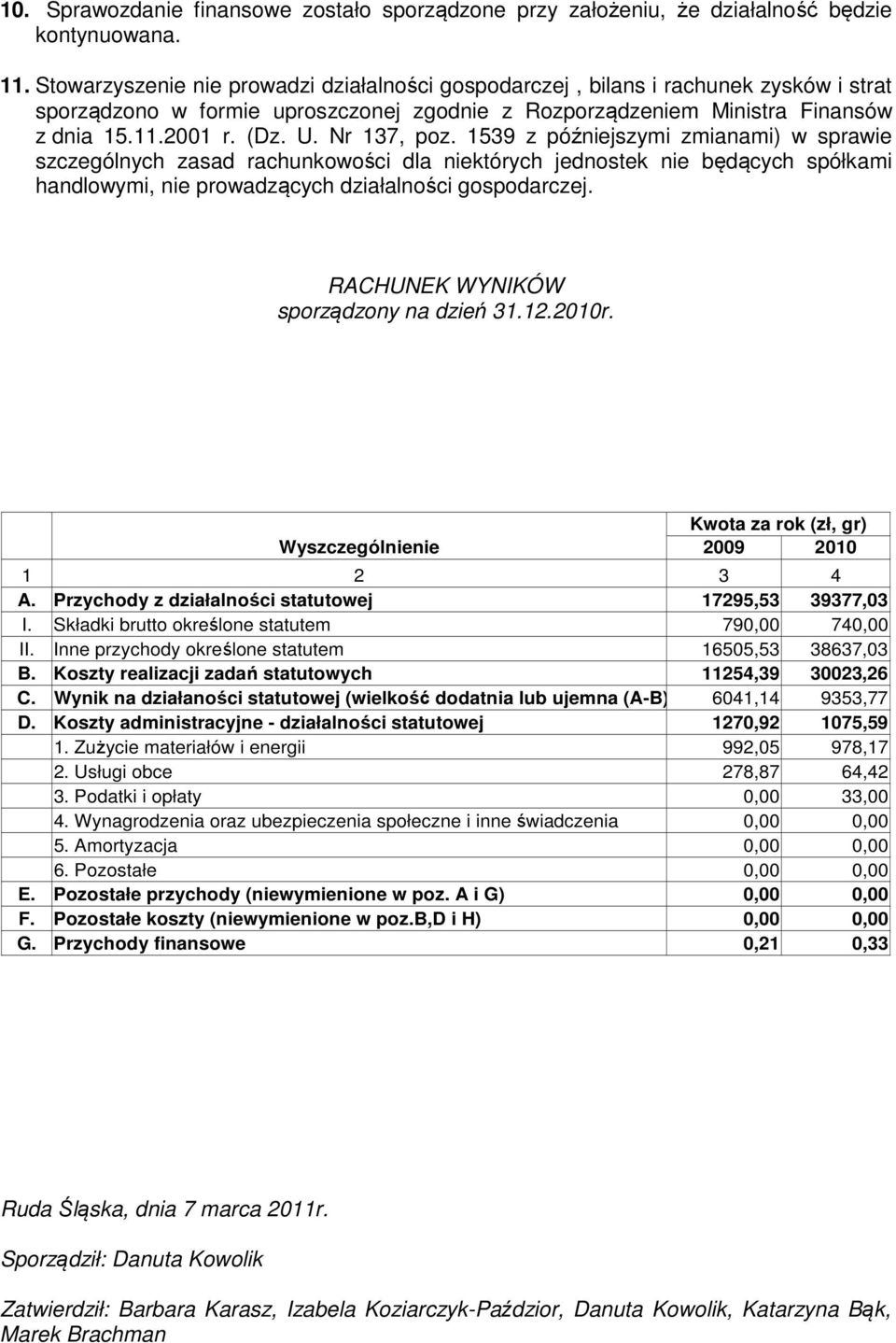 Nr 137, poz. 1539 z późniejszymi zmianami) w sprawie szczególnych zasad rachunkowości dla niektórych jednostek nie będących spółkami handlowymi, nie prowadzących działalności gospodarczej.