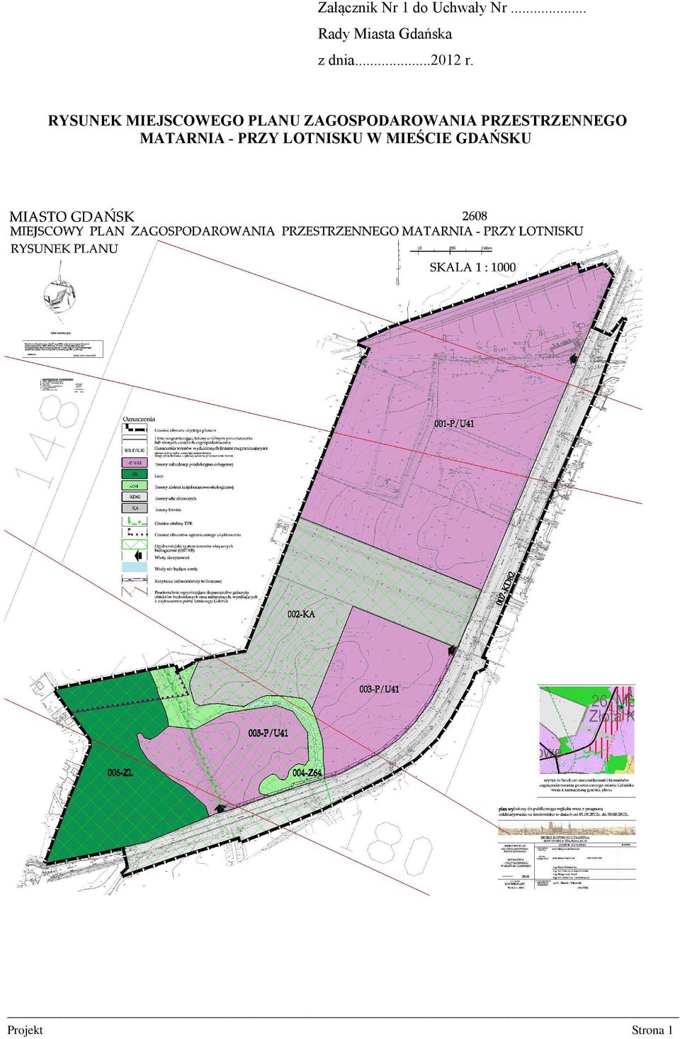 RYSUNEK MIEJSCOWEGO PLANU ZAGOSPODAROWANIA