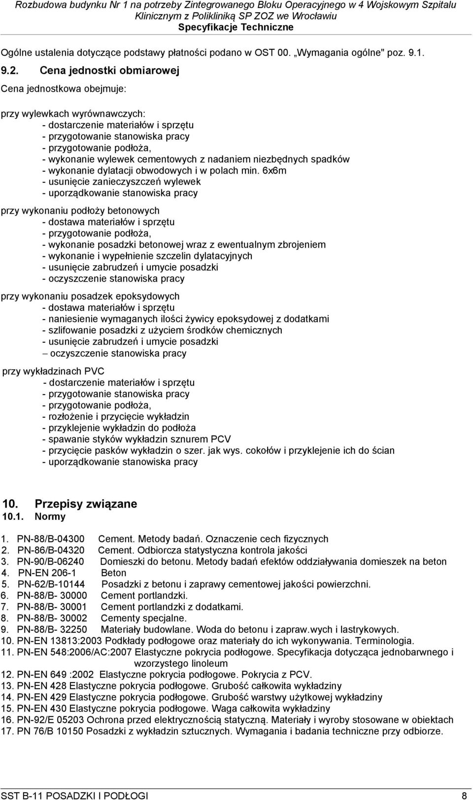 cementowych z nadaniem niezbędnych spadków - wykonanie dylatacji obwodowych i w polach min.