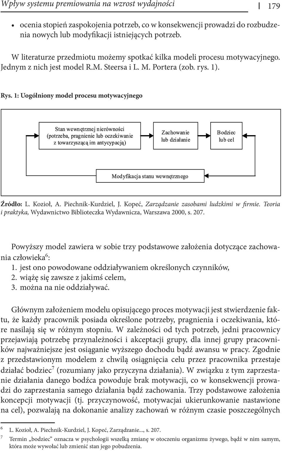 1: Uogólniony model procesu motywacyjnego Źródło: L. Kozioł, A. Piechnik-Kurdziel, J. Kopeć, Zarządzanie zasobami ludzkimi w firmie.