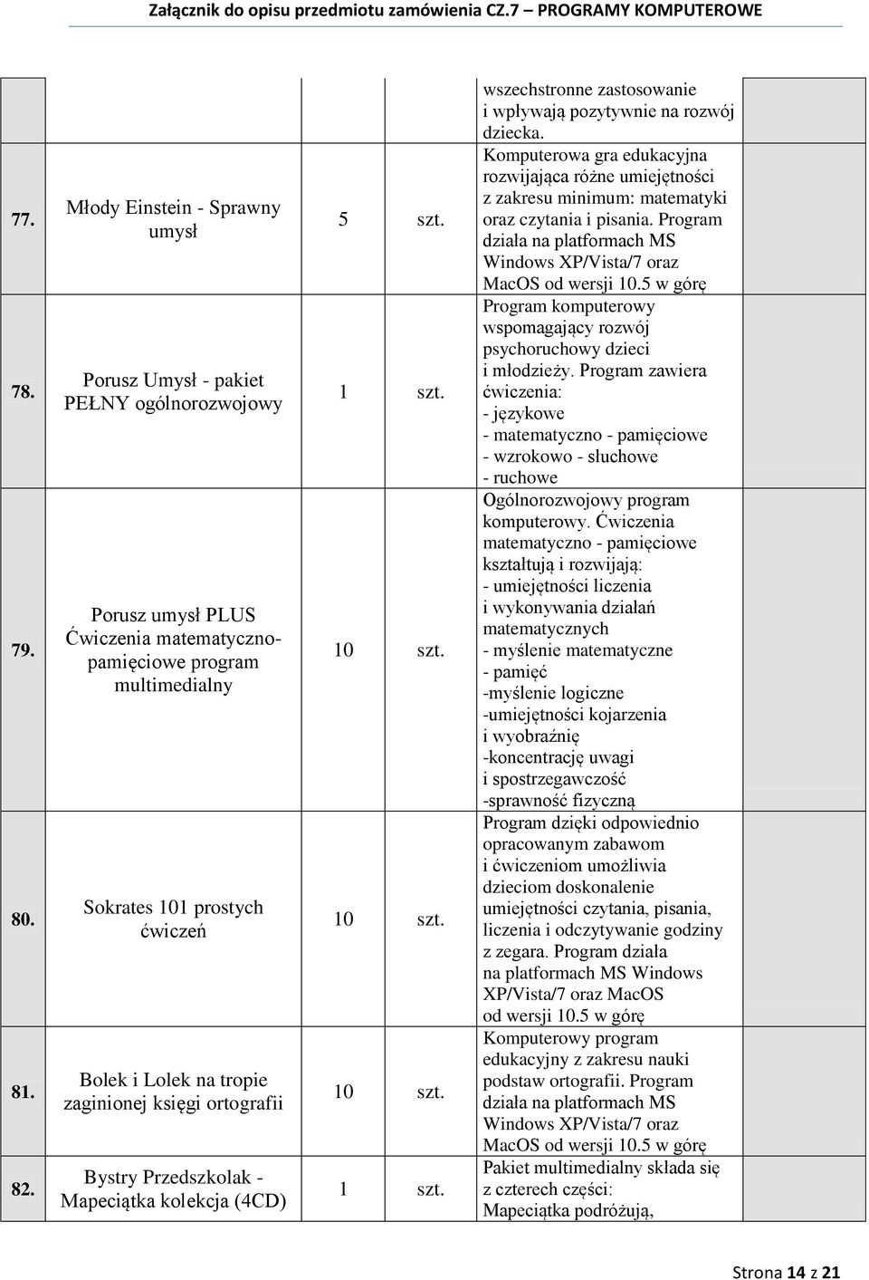 tropie zaginionej księgi ortografii Bystry Przedszkolak - Mapeciątka kolekcja (4CD) 10 szt. 10 szt. 10 szt. wszechstronne zastosowanie i wpływają pozytywnie na rozwój dziecka.