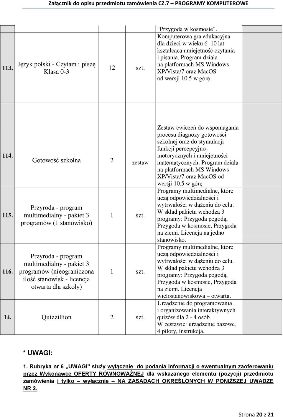 otwarta dla szkoły) 14. Quizzillion 2 szt. Zestaw ćwiczeń do wspomagania procesu diagnozy gotowości szkolnej oraz do stymulacji funkcji percepcyjnomotorycznych i umiejętności matematycznych.