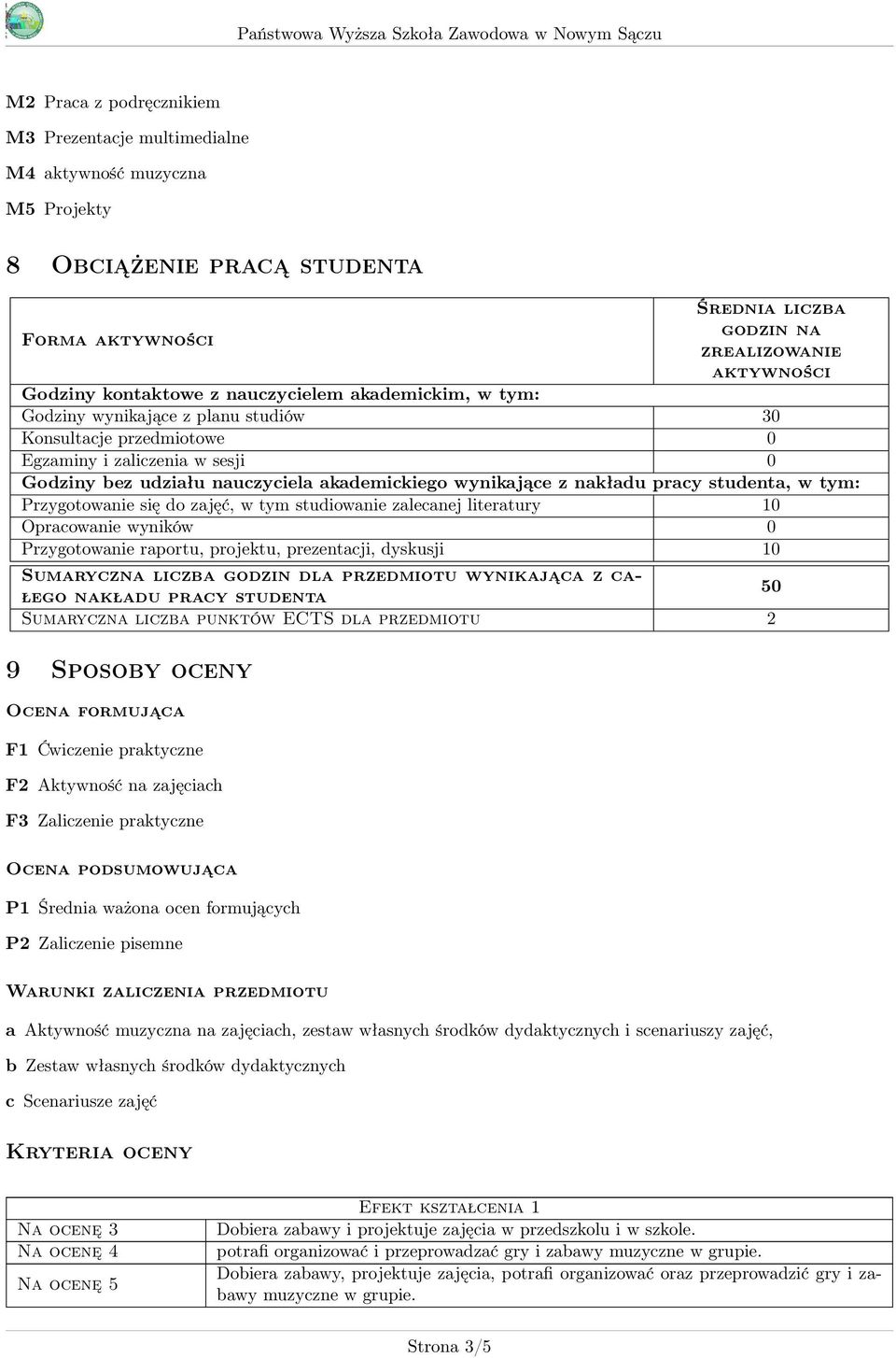 pracy studenta, w tym: Przygotowanie się do zajęć, w tym studiowanie zalecanej literatury 10 Opracowanie wyników 0 Przygotowanie raportu, projektu, prezentacji, dyskusji 10 Sumaryczna liczba godzin