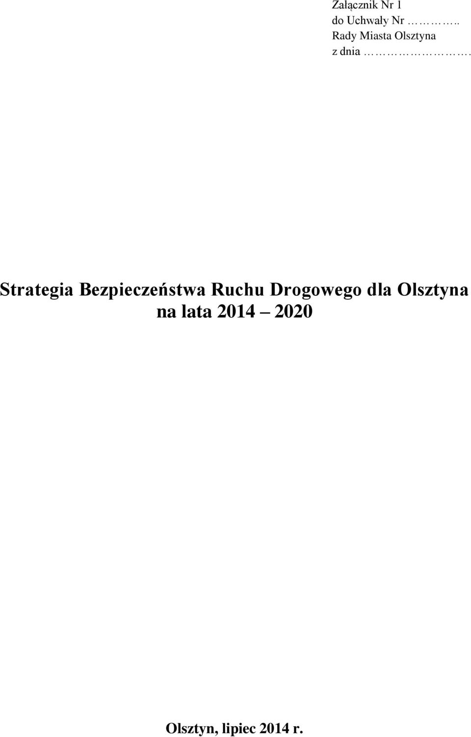 Strategia Bezpieczeństwa Ruchu