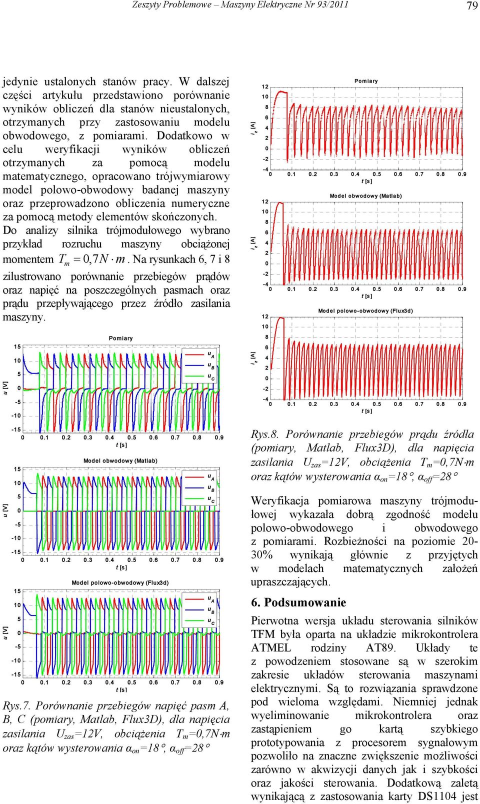 Dodatkowo w celu weryfikacji wyników obliczeń otrzymanych za pomocą modelu matematycznego, opracowano trójwymiarowy model polowo-obwodowy badanej maszyny oraz przeprowadzono obliczenia numeryczne za