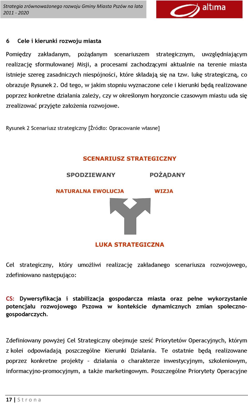 Od tego, w jakim stopniu wyznaczone cele i kierunki będą realizowane poprzez konkretne działania zależy, czy w określonym horyzoncie czasowym miastu uda się zrealizować przyjęte założenia rozwojowe.