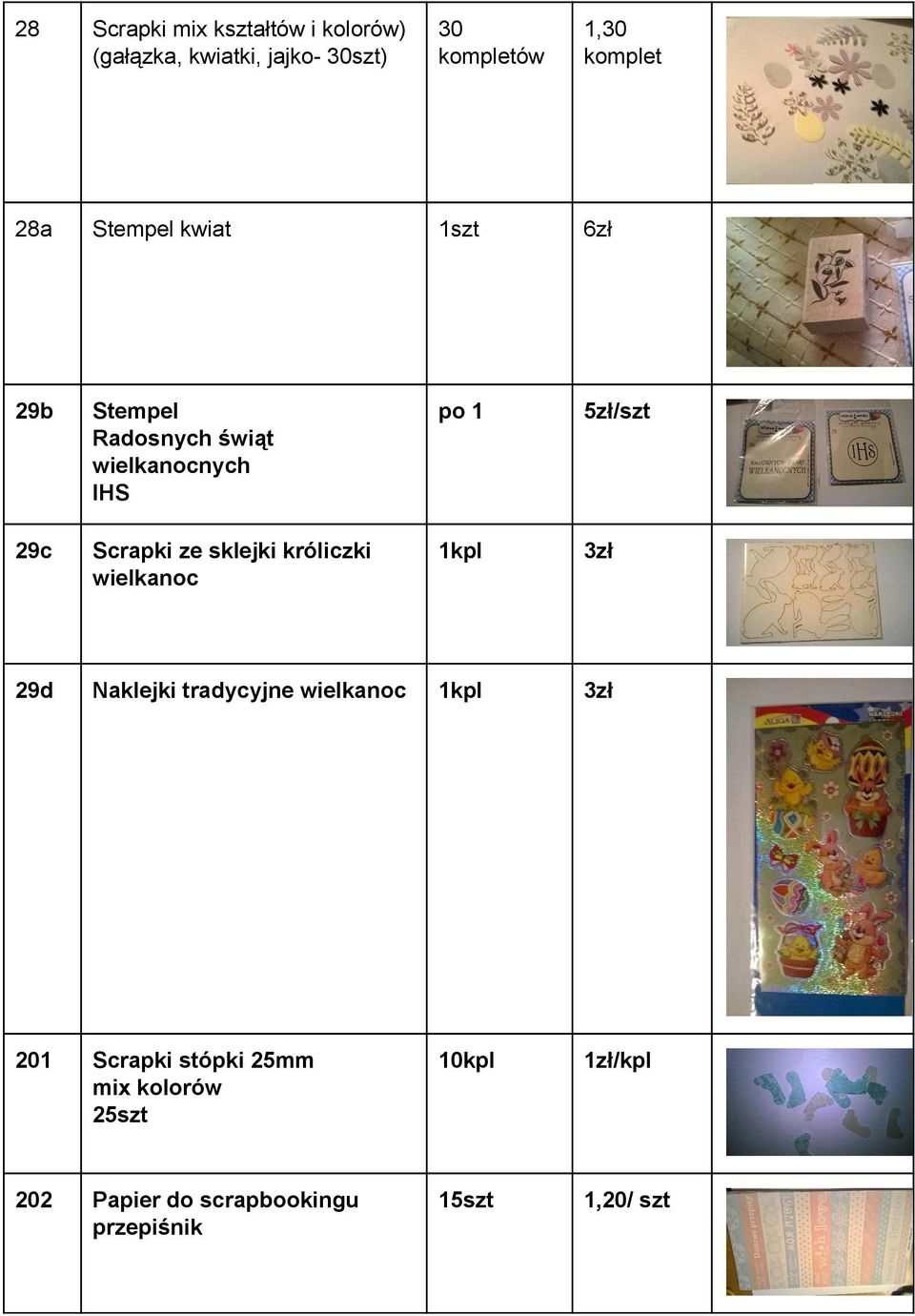 Scrapkizesklejkikróliczki wielkanoc 1kpl 3zł 29d Naklejkitradycyjnewielkanoc 1kpl 3zł 201