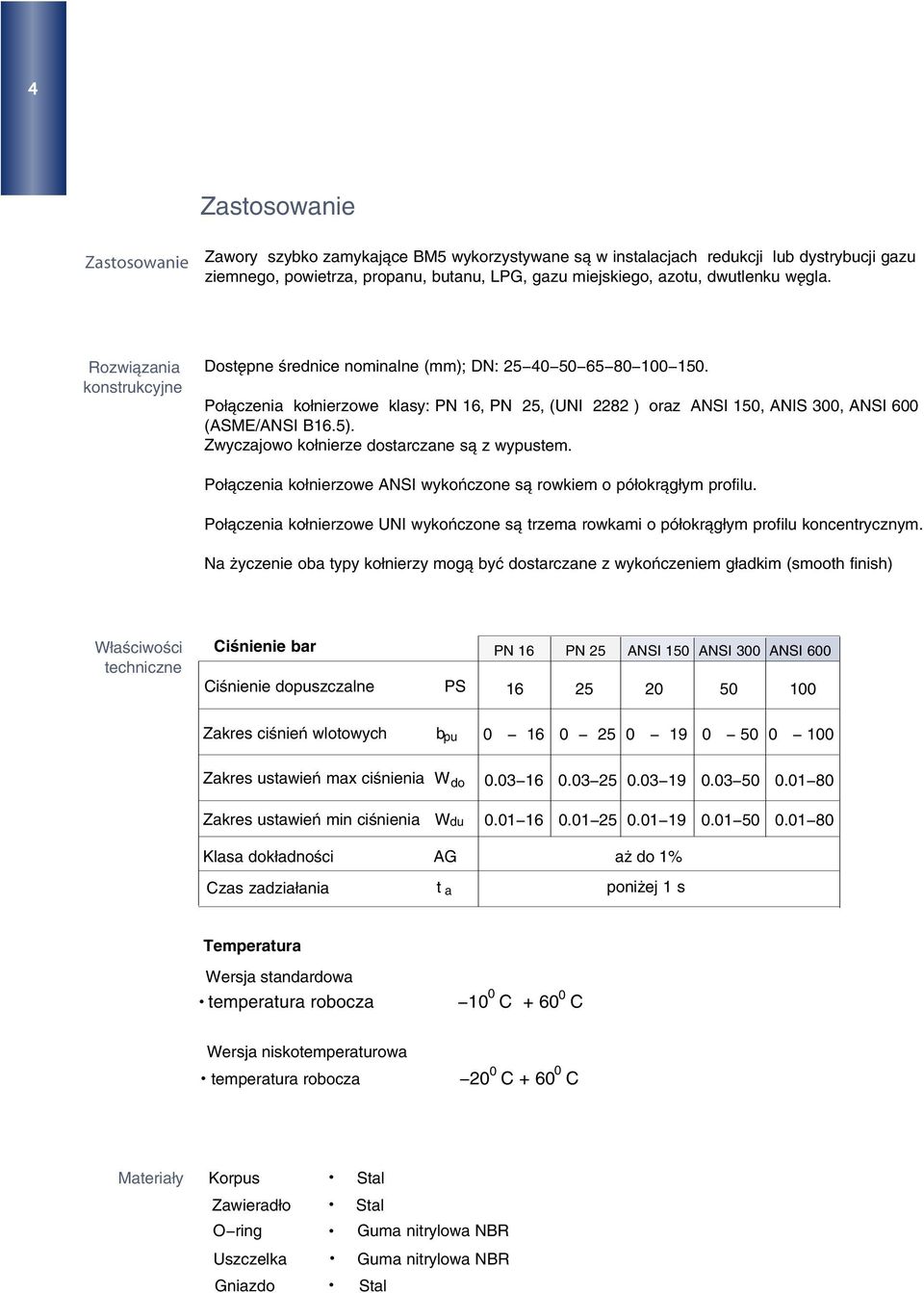 5). Zwyczajowo kołnierze dostarczane są z wypustem. Połączenia kołnierzowe ANSI wykończone są rowkiem o półokrągłym profilu.