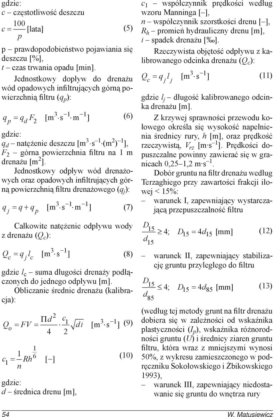 drenażu [m 2 ].