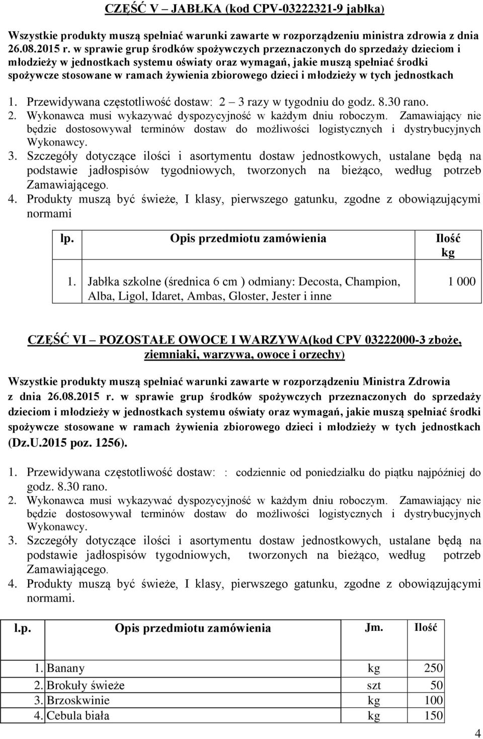 Przewidywana częstotliwość dostaw: 2 3 