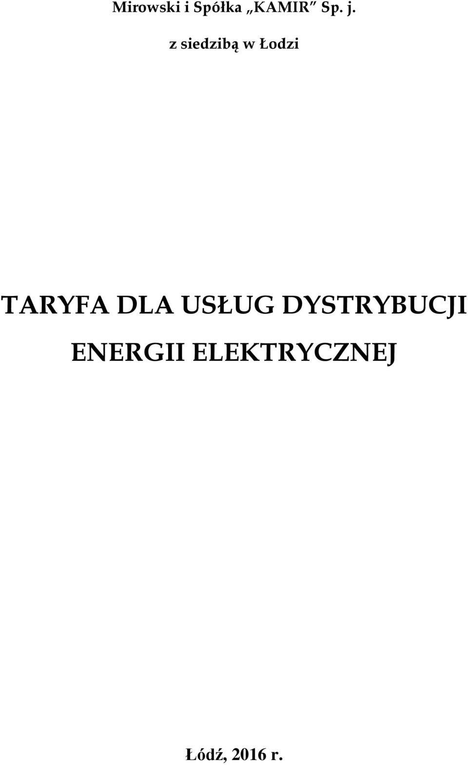 DLA USŁUG DYSTRYBUCJI