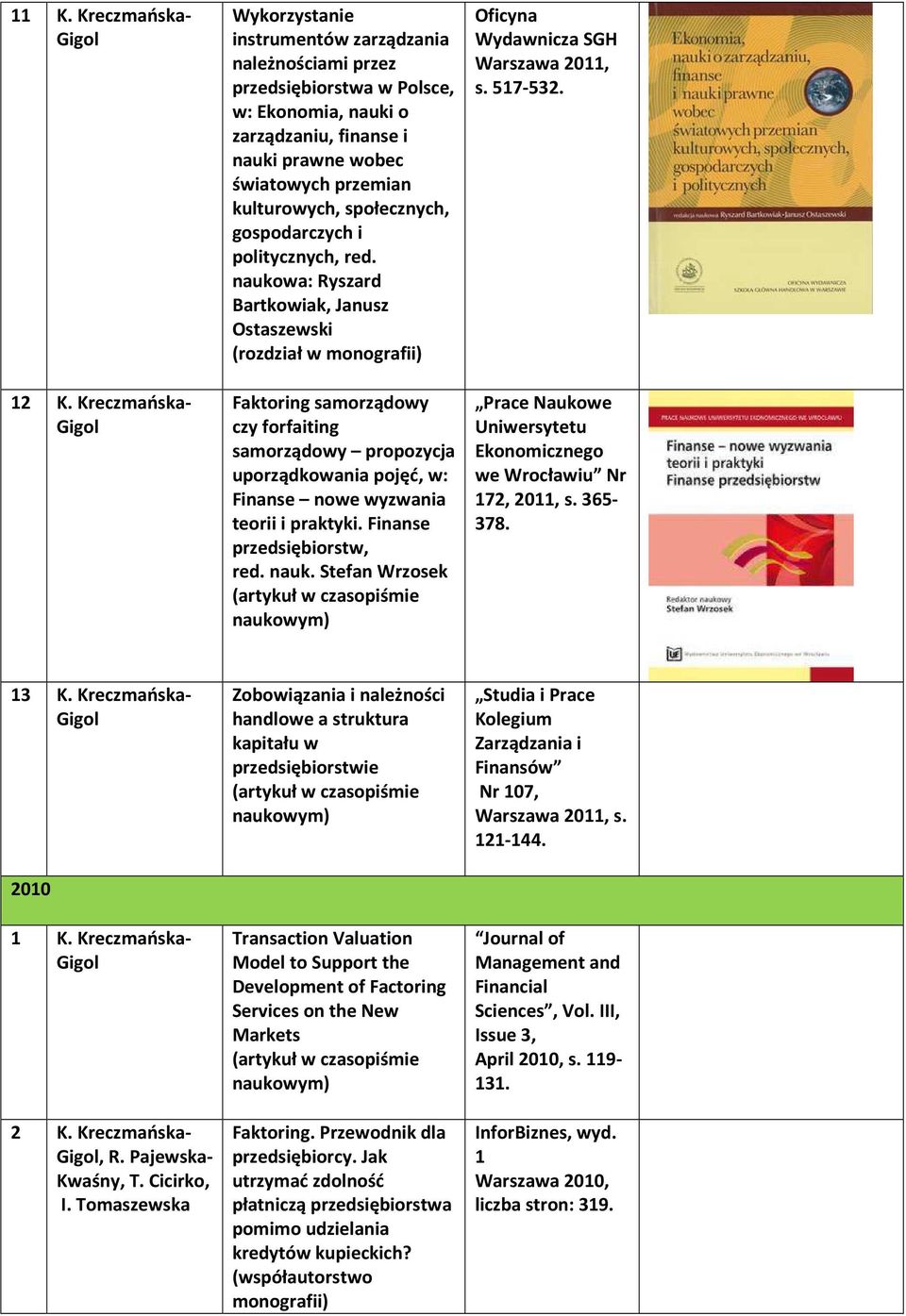 społecznych, gospodarczych i politycznych, red.