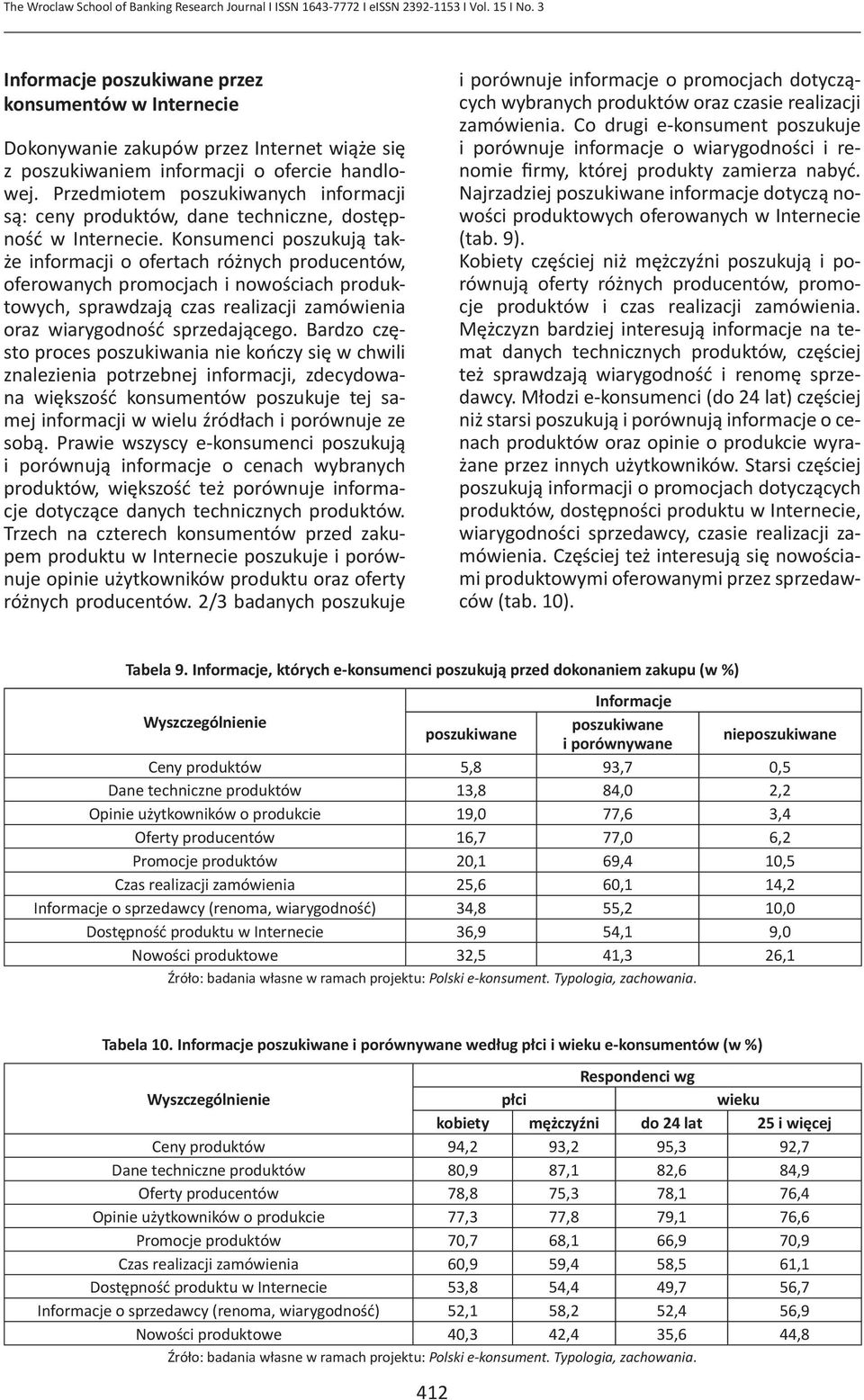 Przedmiotem poszukiwanych informacji są: ceny produktów, dane techniczne, dostępność w Internecie.