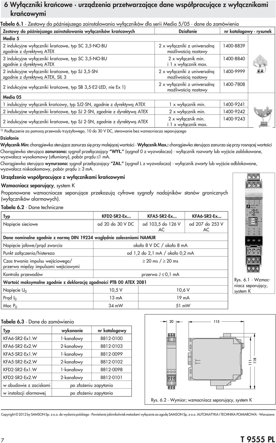 wy³¹czniki krañcowe, typ SC 3,5-NO-BU zgodnie z dyrektyw¹ ATEX 3 indukcyjne wy³¹czniki krañcowe, typ SC 3,5-NO-BU zgodnie z dyrektyw¹ ATEX 2 indukcyjne wy³¹czniki krañcowe, typ SJ 3,5-SN zgodnie z