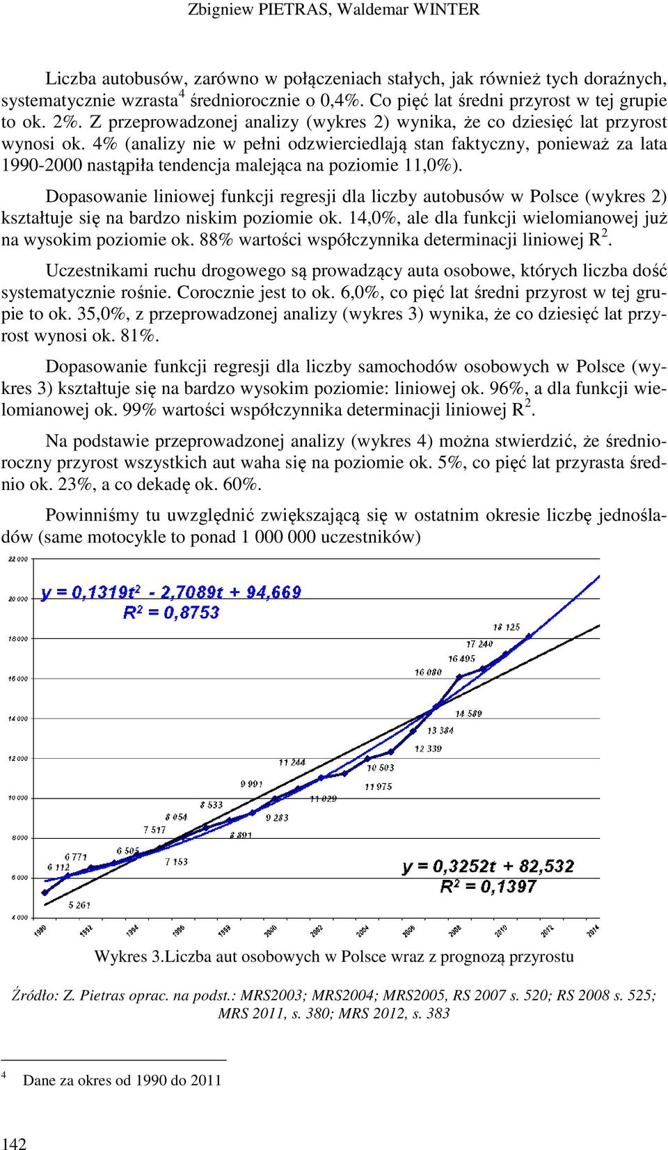 4% (analizy nie w pełni odzwierciedlają stan faktyczny, ponieważ za lata 1990-2000 nastąpiła tendencja malejąca na poziomie 11,0%).