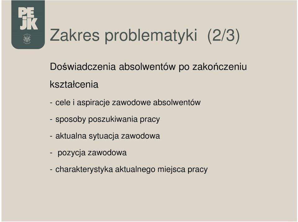 absolwentów - sposoby poszukiwania pracy - aktualna