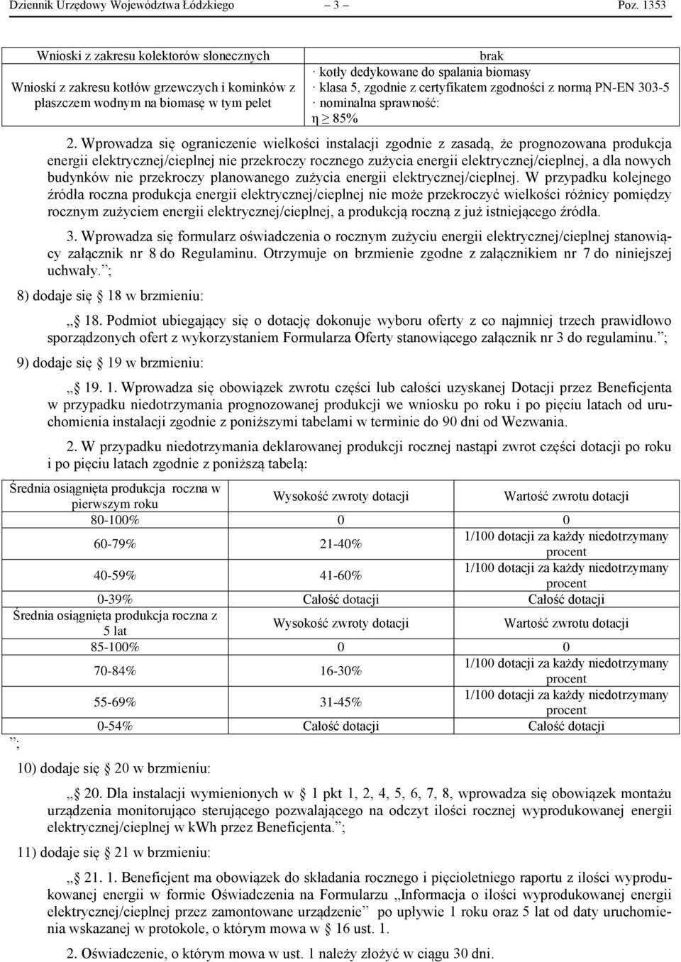 certyfikatem zgodności z normą PN-EN 303-5 nominalna sprawność: η 85% 2.