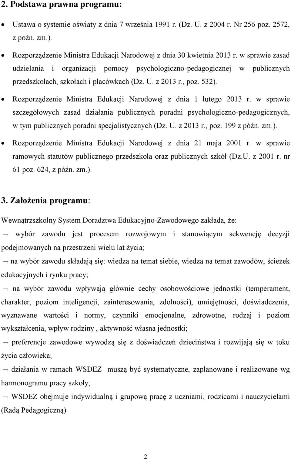 Rozporządzenie Ministra Edukacji Narodowej z dnia 1 lutego 2013 r.