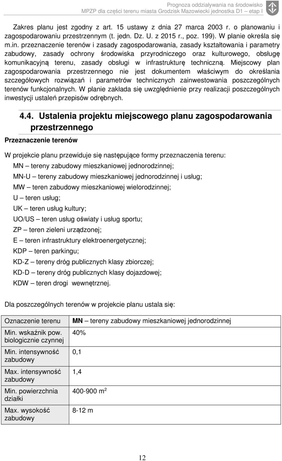 infrastrukturę techniczną.