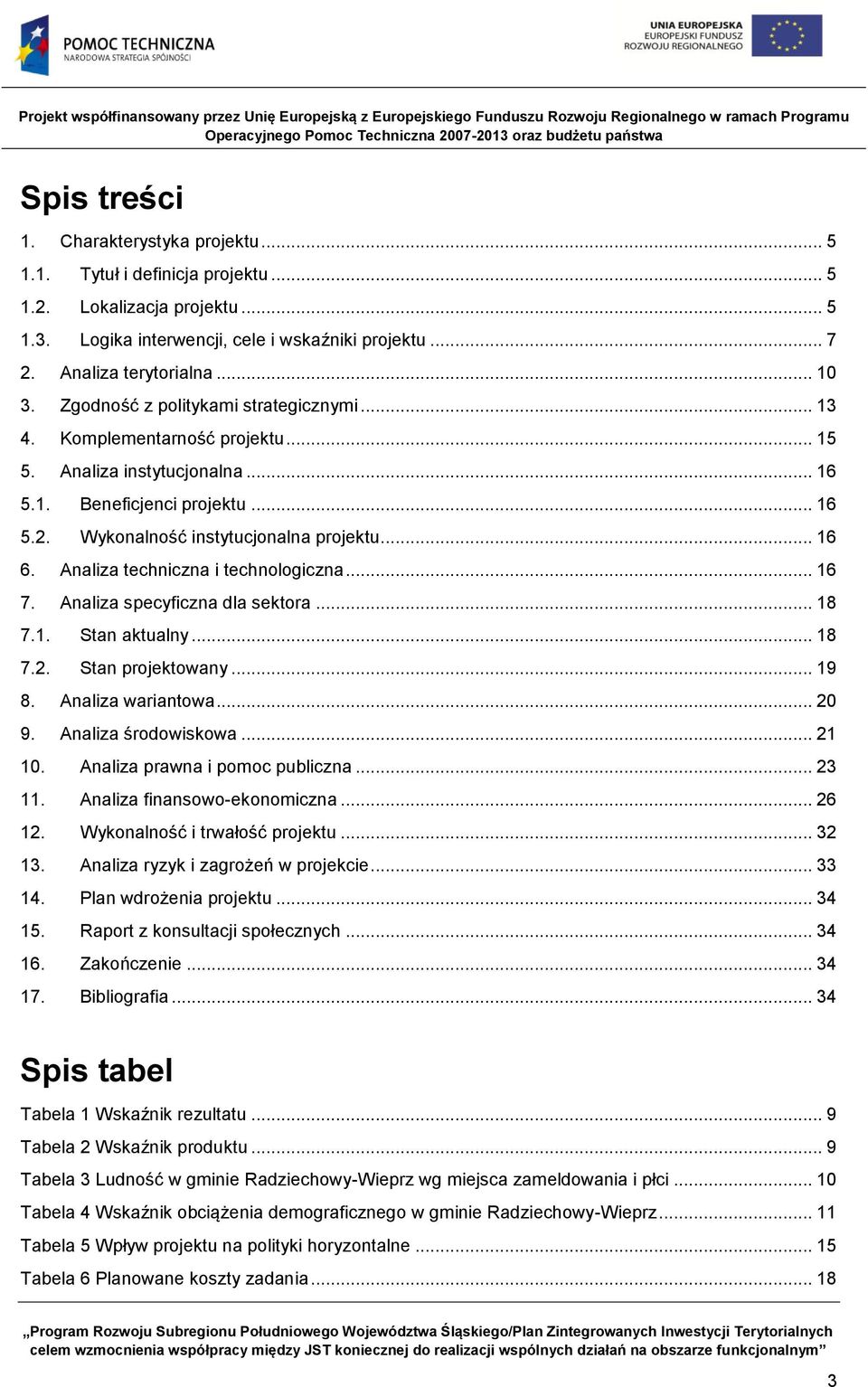 Analiza techniczna i technologiczna... 16 7. Analiza specyficzna dla sektora... 18 7.1. Stan aktualny... 18 7.2. Stan projektowany... 19 8. Analiza wariantowa... 20 9. Analiza środowiskowa... 21 10.