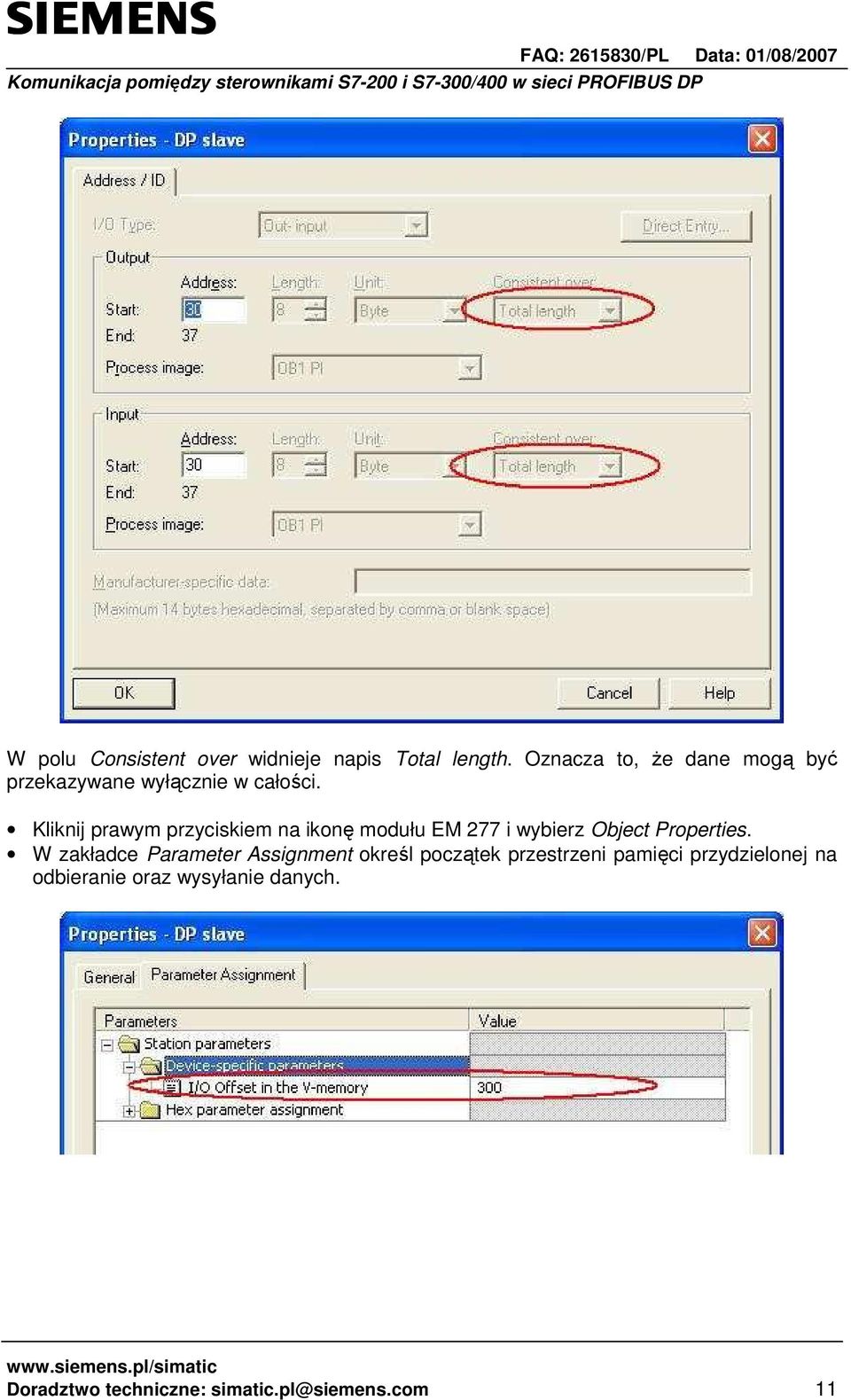 Kliknij prawym przyciskiem na ikonę modułu EM 277 i wybierz Object Properties.