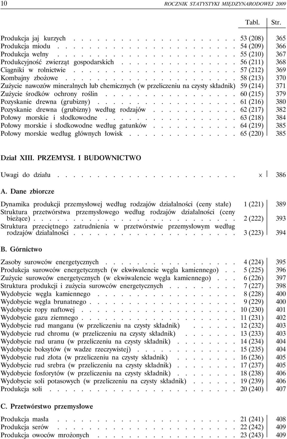 ..................... 58 (213) 370 Zużycie nawozów mineralnych lub chemicznych (w przeliczeniu na czysty składnik) 59 (214) 371 Zużycie środków ochrony roślin.