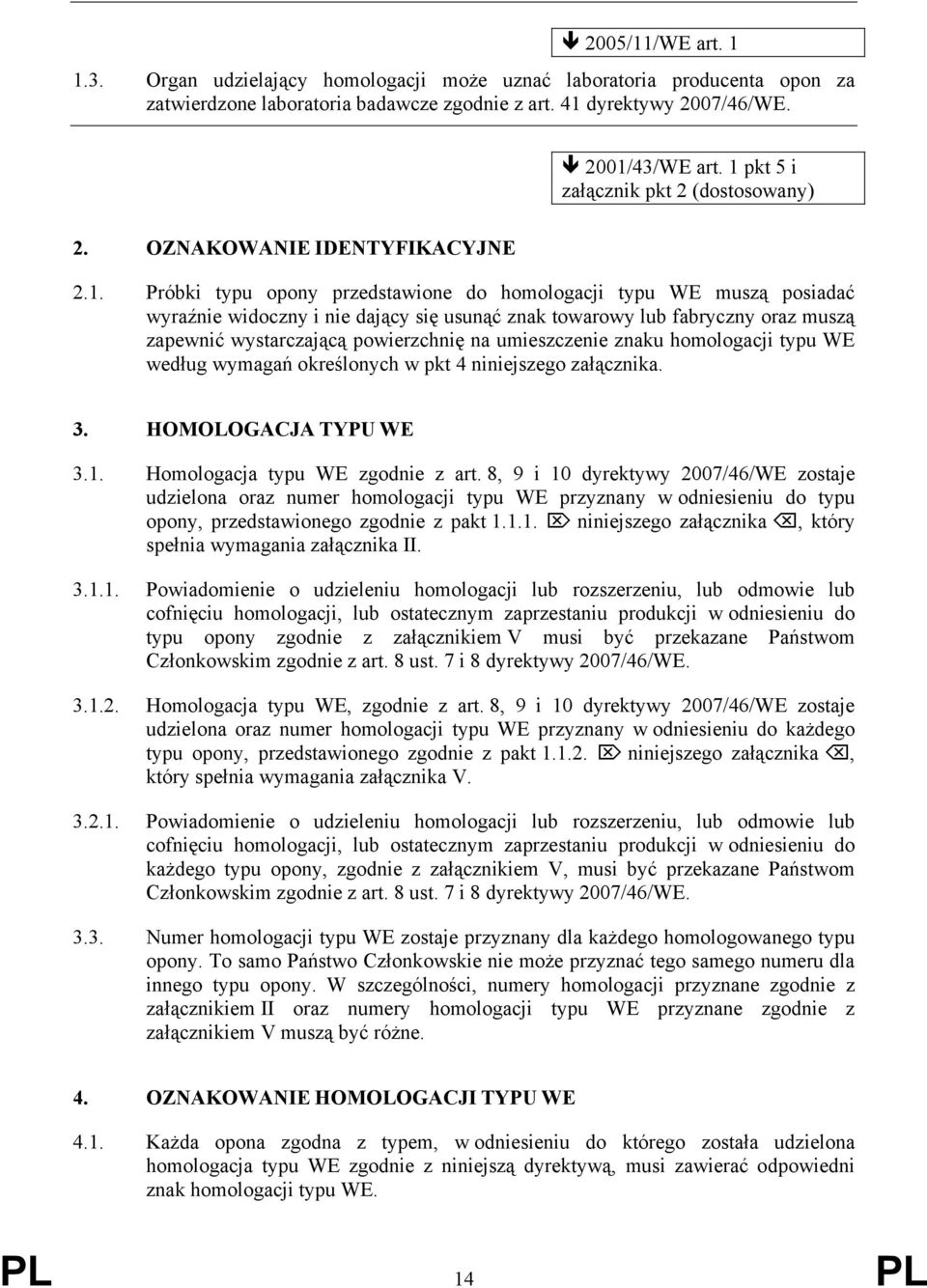 towarowy lub fabryczny oraz muszą zapewnić wystarczającą powierzchnię na umieszczenie znaku homologacji typu WE według wymagań określonych w pkt 4 niniejszego załącznika. 3. HOMOLOGACJA TYPU WE 3.1.