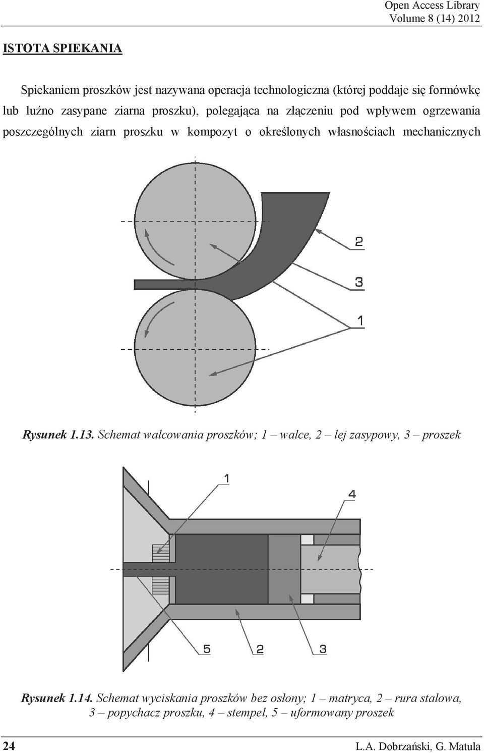 lonych w asno ciach mechanicznych Rysunek 1.13. Schemat walcowania proszków; 1 walce, 2 lej zasypowy, 3 proszek Rysunek 1.14.