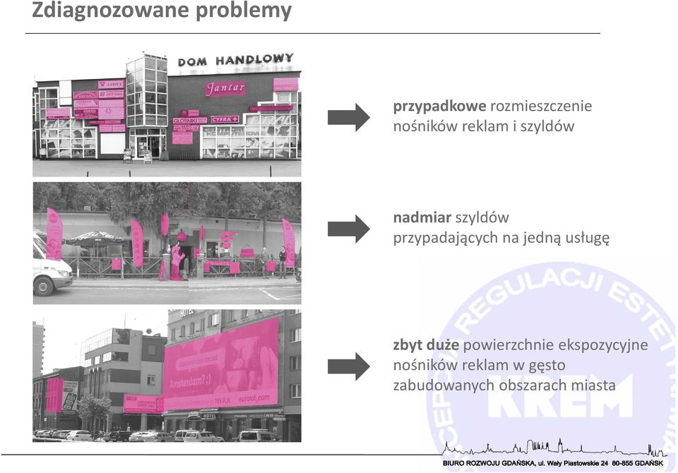 przypadających na jedną usługę zbyt duże