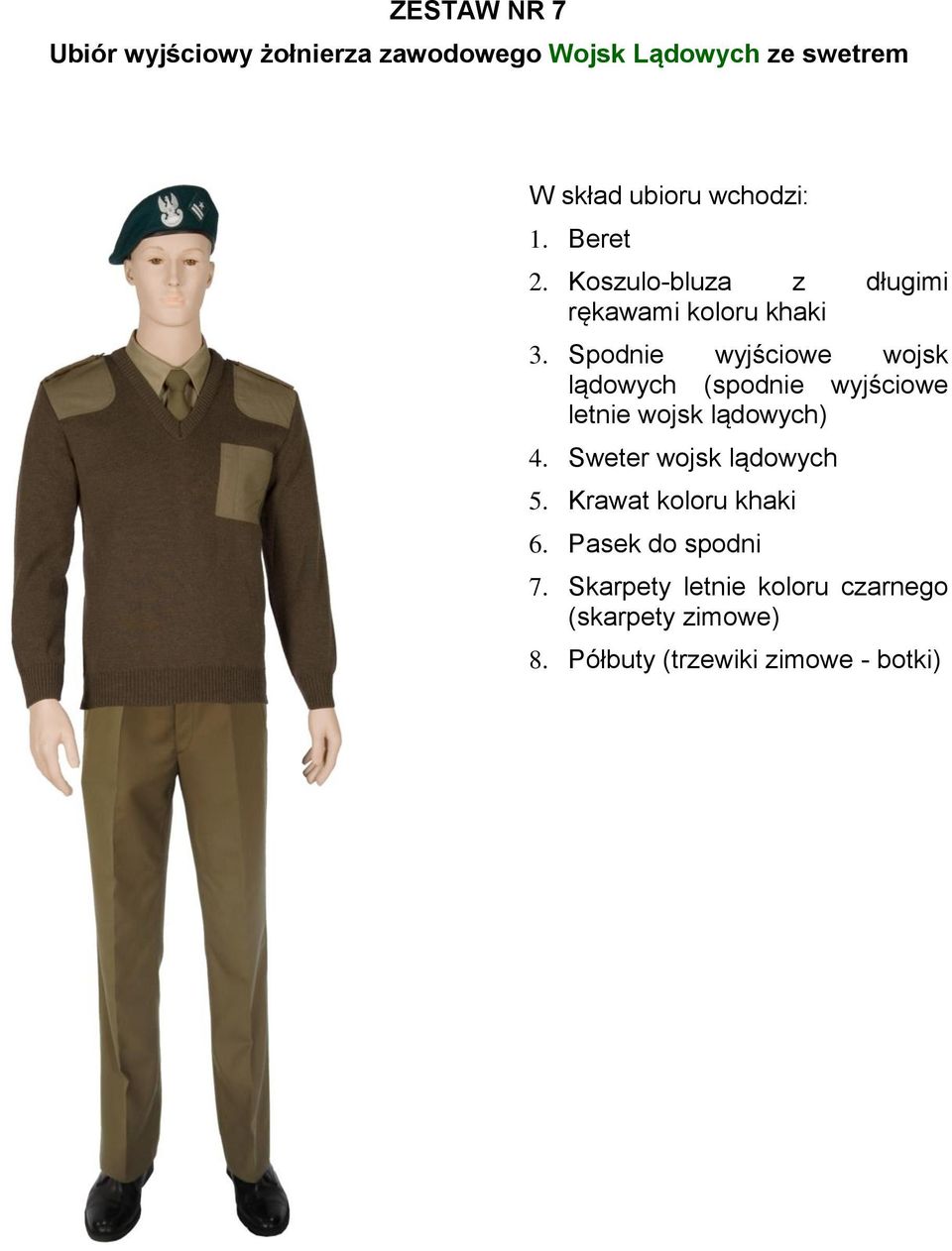 Spodnie wyjściowe wojsk lądowych (spodnie wyjściowe letnie wojsk 4.