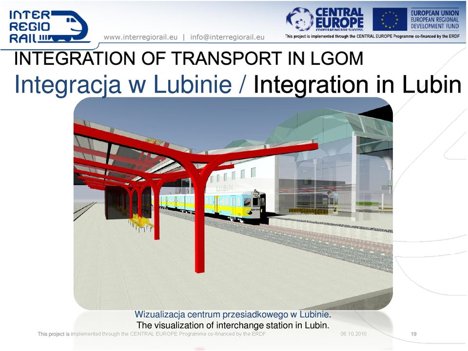 The visualization of interchange station in Lubin.