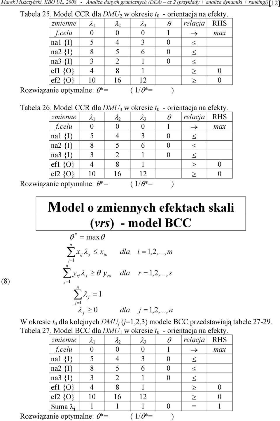 zmiee λ λ 2 λ 3 θ relaca RHS f.