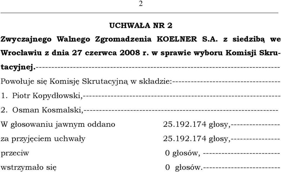 składzie:----------------------------------- 1. Piotr Kopydłowski,---------------------------------------------------------------- 2.