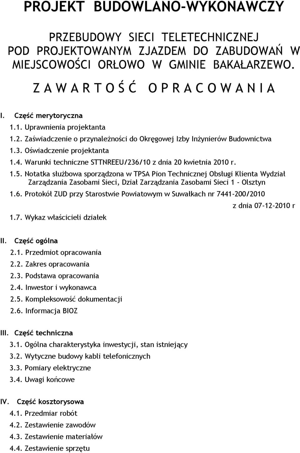 Warunki techniczne STTNREEU/236/10 z dnia 20 kwietnia 2010 r. 1.5.