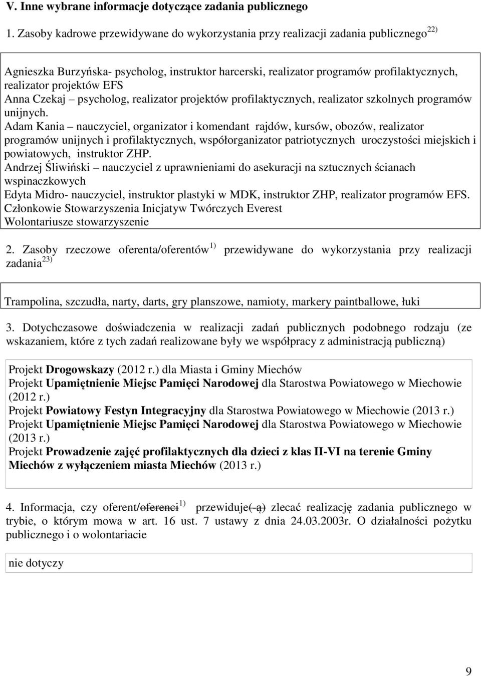 EFS Anna Czekaj psycholog, realizator projektów profilaktycznych, realizator szkolnych programów unijnych.