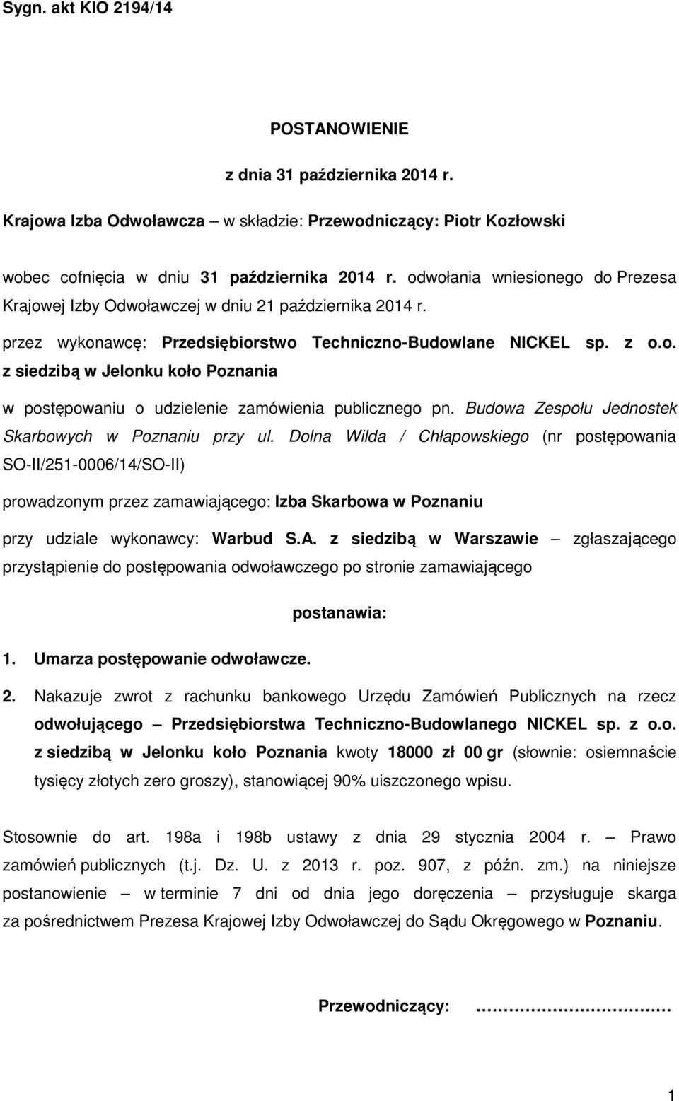 Budowa Zespołu Jednostek Skarbowych w Poznaniu przy ul.