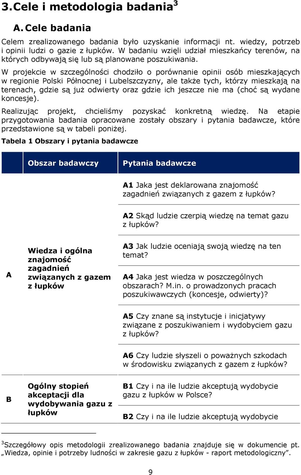 W projekcie w szczególności chodziło o porównanie opinii osób mieszkających w regionie Polski Północnej i Lubelszczyzny, ale także tych, którzy mieszkają na terenach, gdzie są już odwierty oraz gdzie