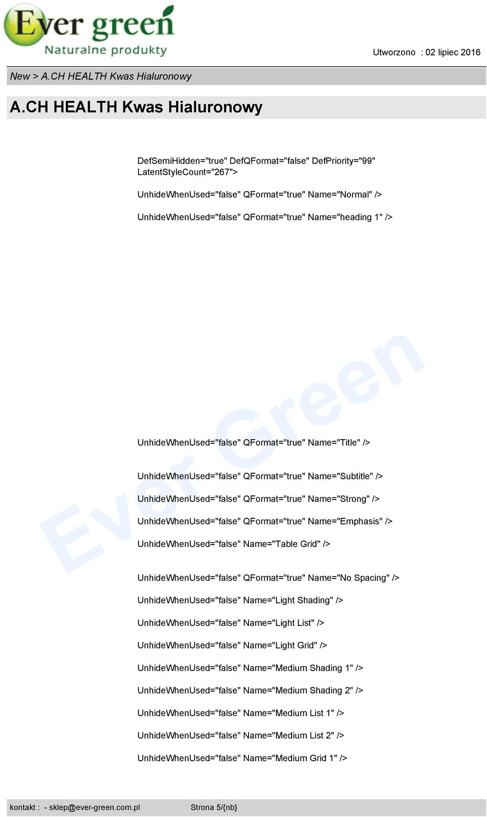 QFormat="true" Name="Emphasis" /> UnhideWhenUsed="false" Name="Table Grid" /> UnhideWhenUsed="false" QFormat="true" Name="No Spacing" /> UnhideWhenUsed="false" Name="Light Shading" />