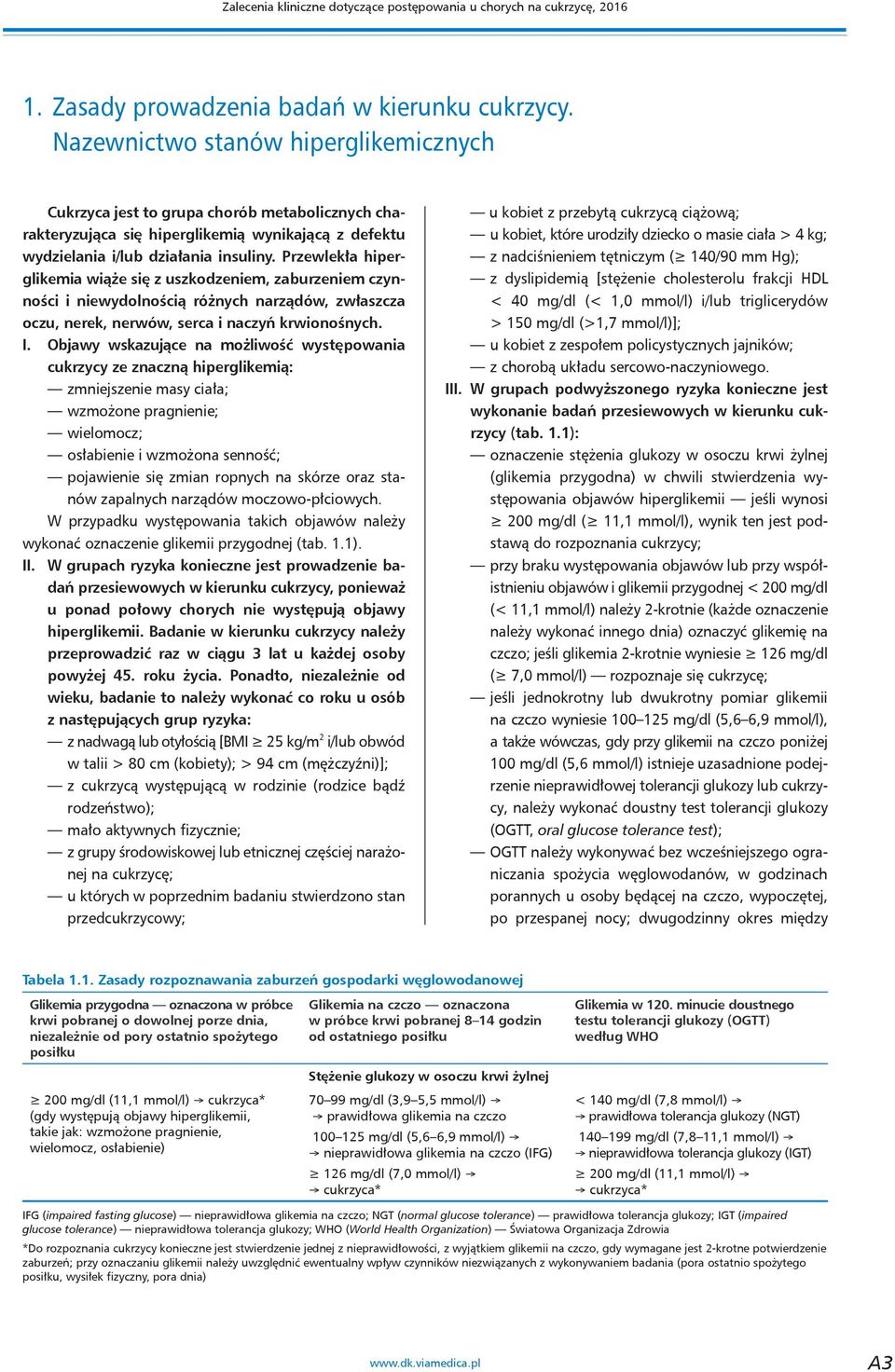 Przewlekła hiperglikemia wiąże się z uszkodzeniem, zaburzeniem czynności i niewydolnością różnych narządów, zwłaszcza oczu, nerek, nerwów, serca i naczyń krwionośnych. I.