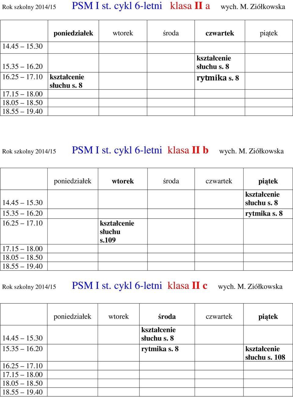 cykl 6-letni klasa II b wych. M. Ziółkowska s. 8 rytmika s.