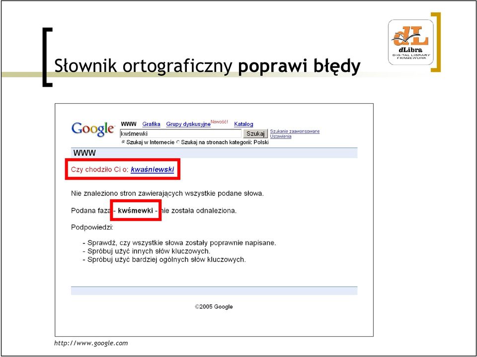 poprawi błędy