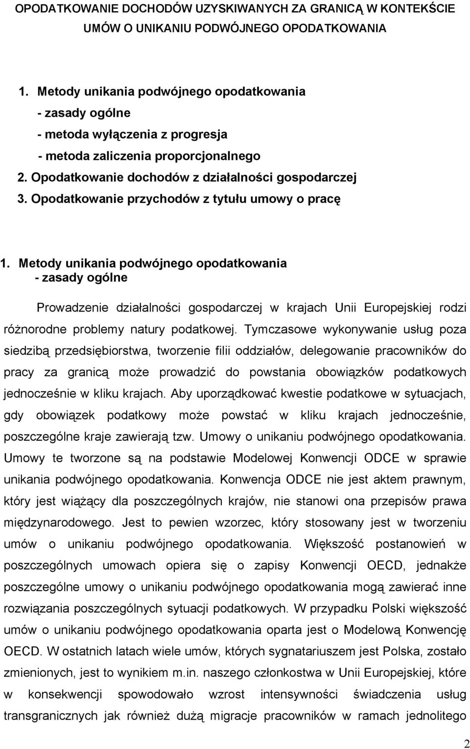 Opodatkowanie przychodów z tytułu umowy o pracę 1.