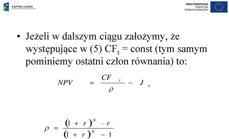 pominiemy osani człon równania) o: