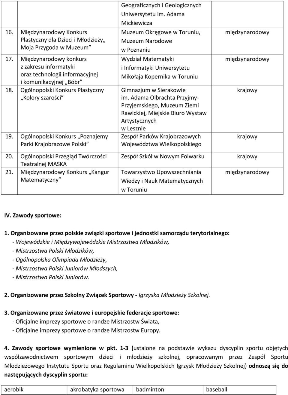 Międzynarodowy Konkurs Kangur Matematyczny Geograficznych i Geologicznych Uniwersytetu im.