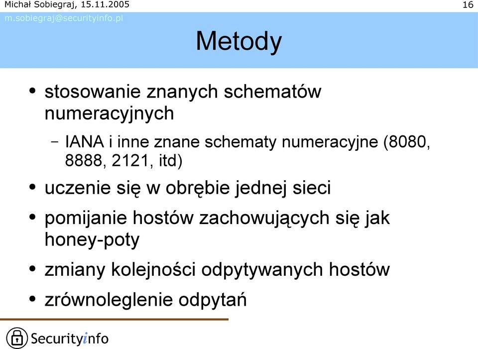 obrębie jednej sieci pomijanie hostów zachowujących się jak