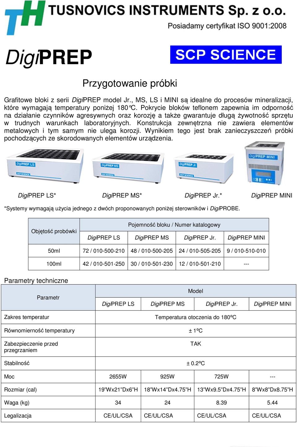 Konstrukcja zewnętrzna nie zawiera elementów metalowych i tym samym nie ulega korozji. Wynikiem tego jest brak zanieczyszczeń próbki pochodzących ze skorodowanych elementów urządzenia.