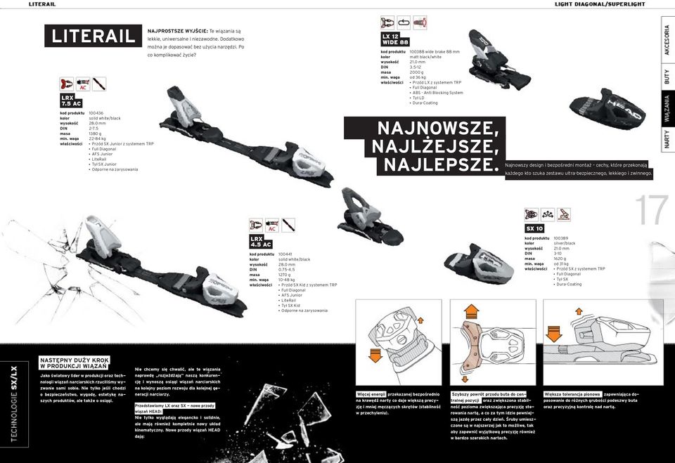 Dodatkowo można je dopasować bez użycia narzędzi. Po co komplikować życie? LX 12 WIDE 88 100388 wide brake 88 mm matt black/white 21.0 mm 3.