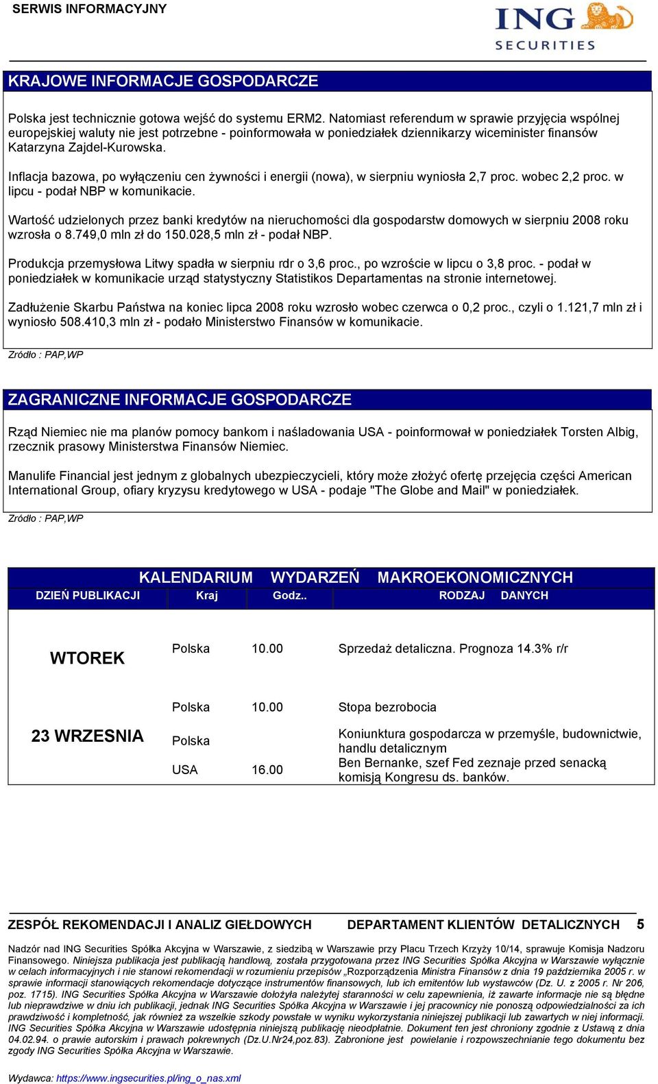 Inflacja bazowa, po wyłączeniu cen żywności i energii (nowa), w sierpniu wyniosła 2,7 proc. wobec 2,2 proc. w lipcu - podał NBP w komunikacie.