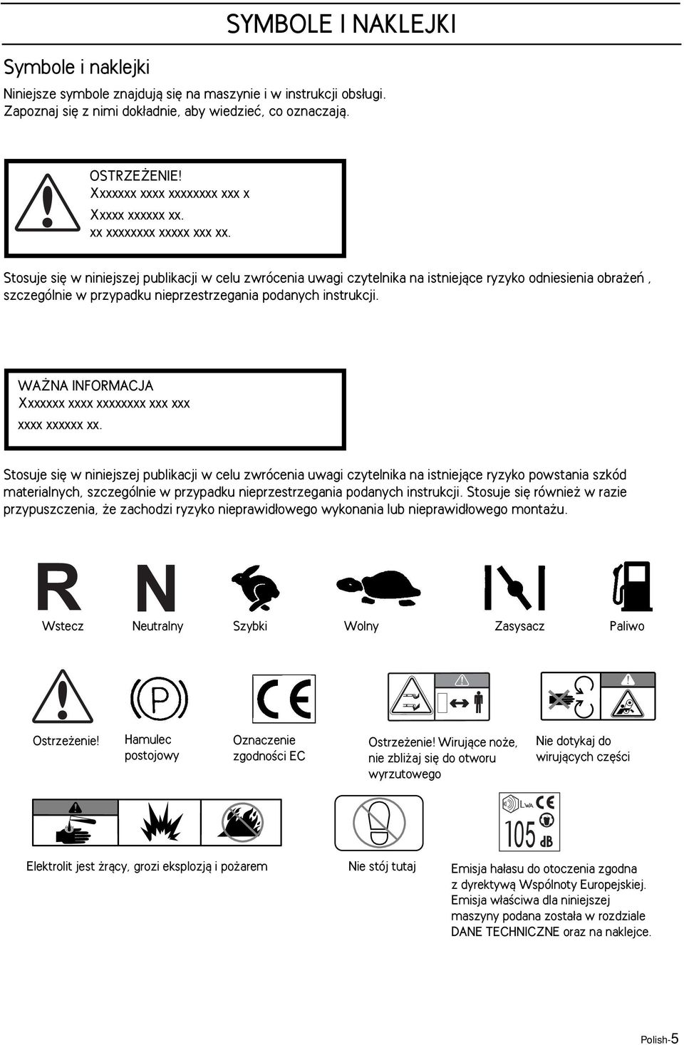 Stosuje si w niniejszej publikacji w celu zwrócenia uwagi czytelnika na istniejàce ryzyko odniesienia obra eƒ, szczególnie w przypadku nieprzestrzegania podanych instrukcji.